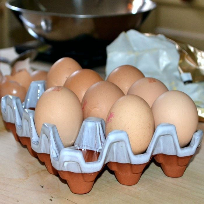 Egg Rack (12) Translucent White Glazed | Weston Mill Pottery UK